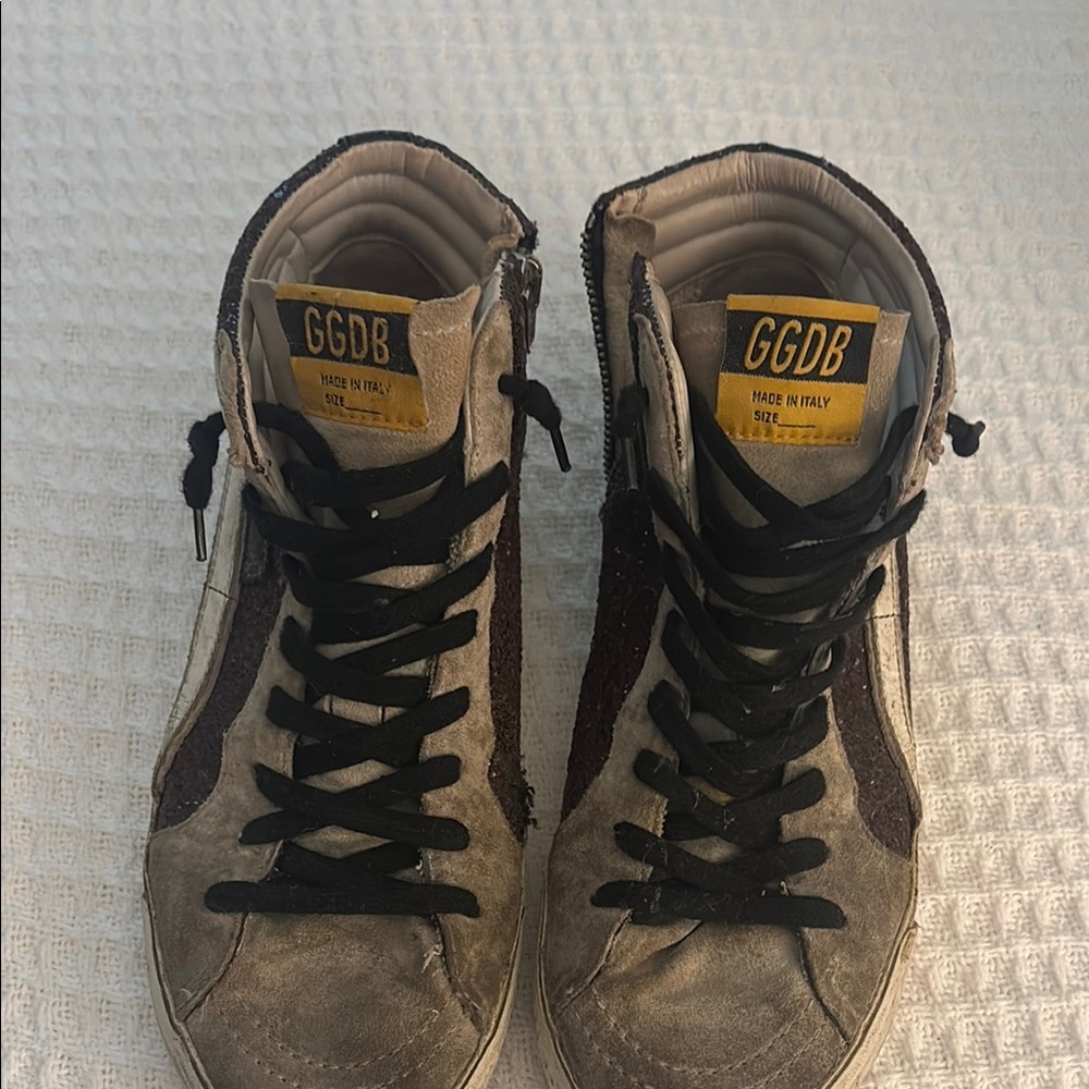 Golden Goose Brown and Black High-Tops